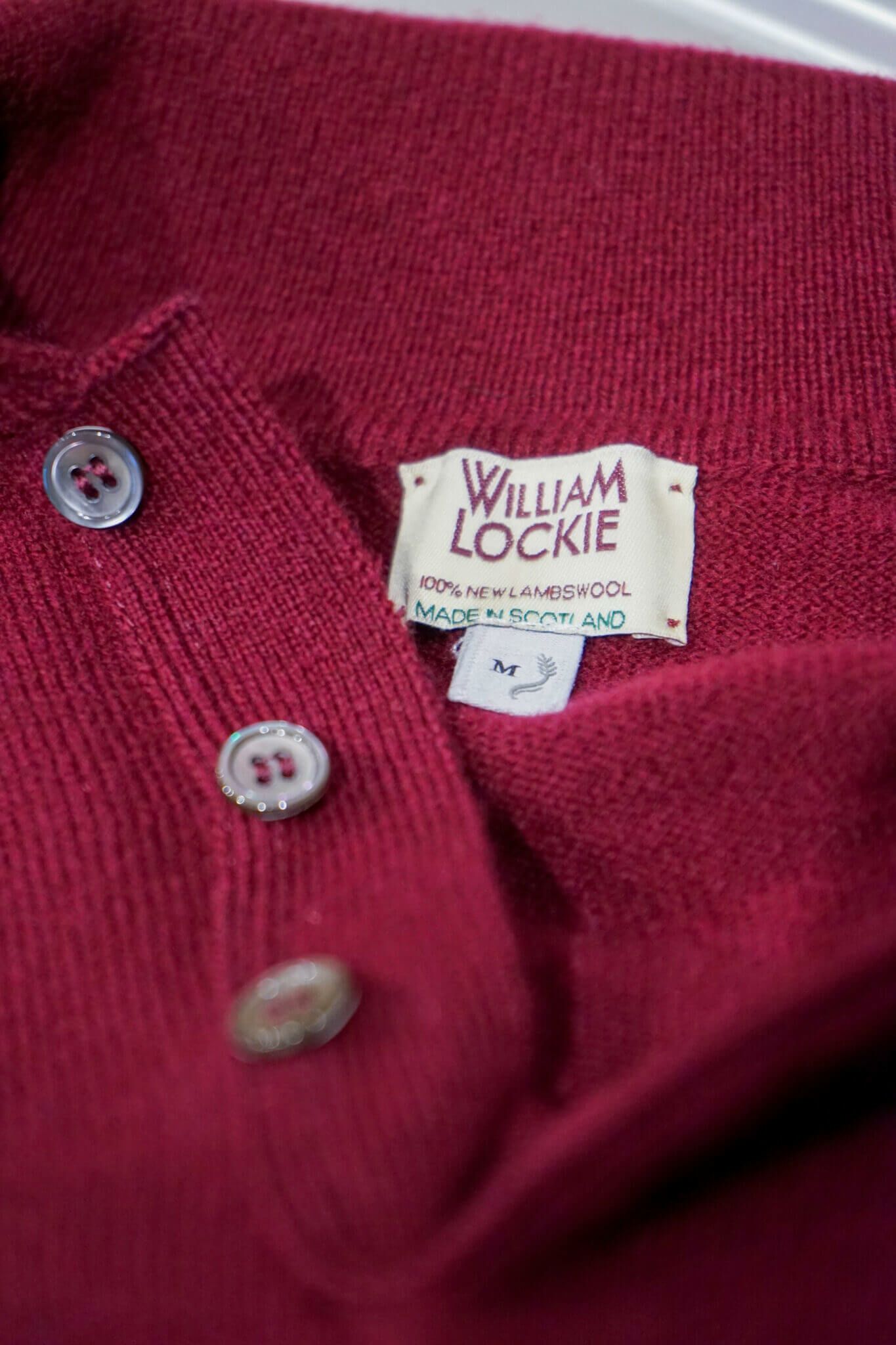 William Lockie LAMBS POLO KNIT（BORDEAUX）＊ | ARCH ONLINE SHOP
