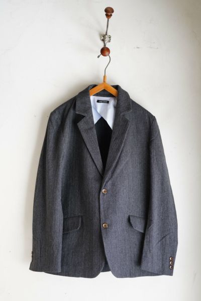 GREY HEAVY LINEN 2B JACKET