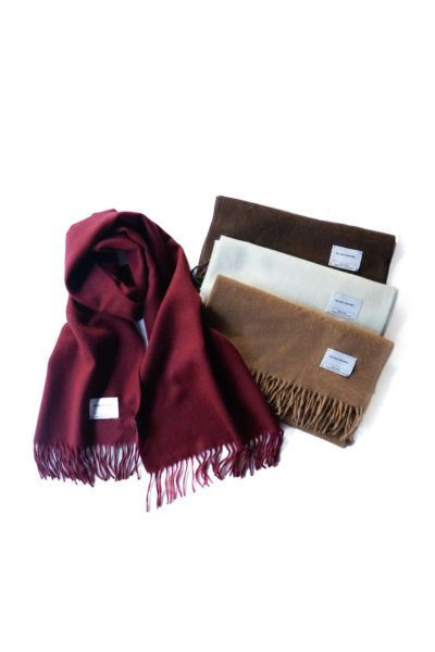 Brushed Scarf（Burgundy / Camel / Ecru / Brown）