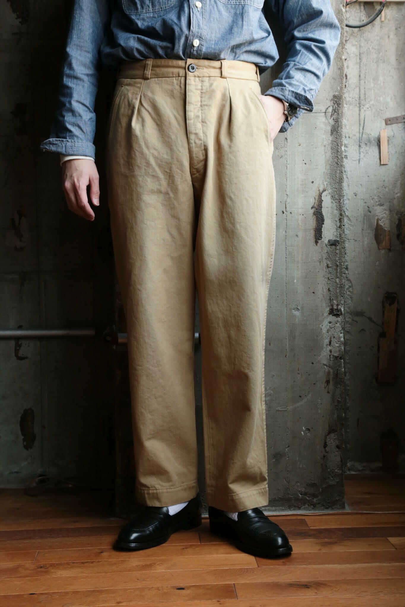PANTALON MAGLIOC - COTTON （BEIGE） | ARCH ONLINE SHOP