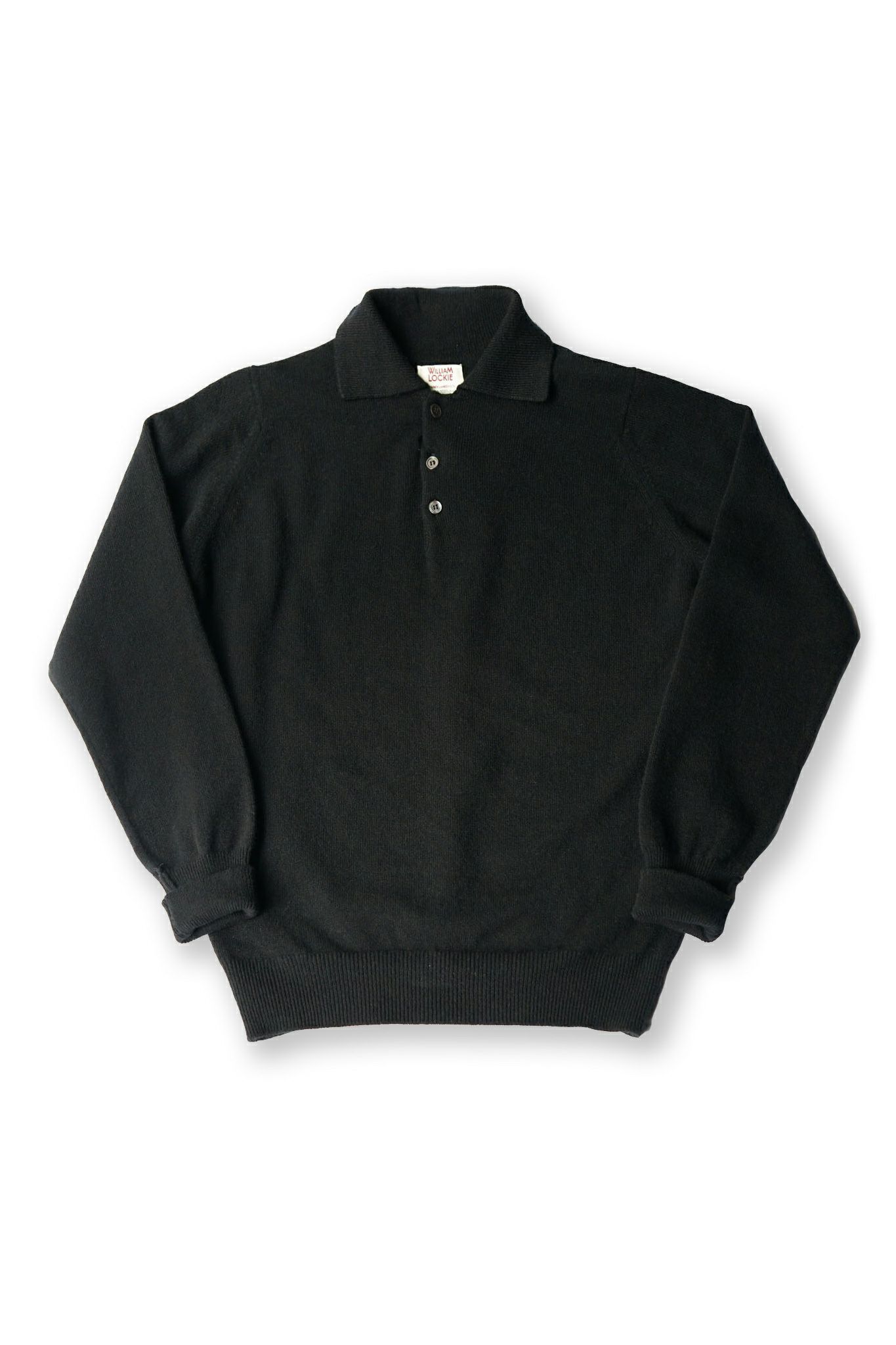 William Lockie LAMBS POLO KNIT（BLACK） | ARCH ONLINE SHOP