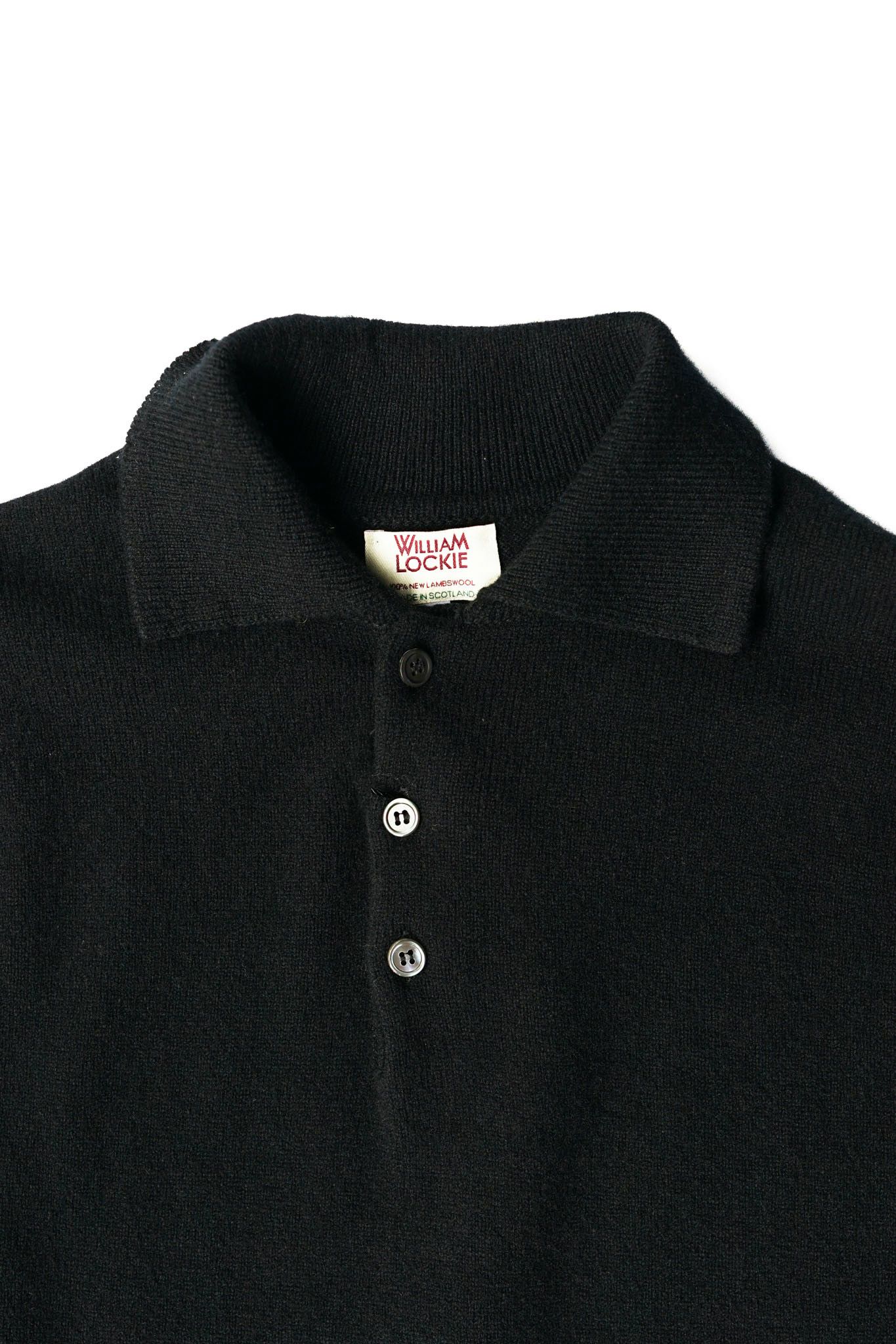 William Lockie LAMBS POLO KNIT（BLACK） | ARCH ONLINE SHOP
