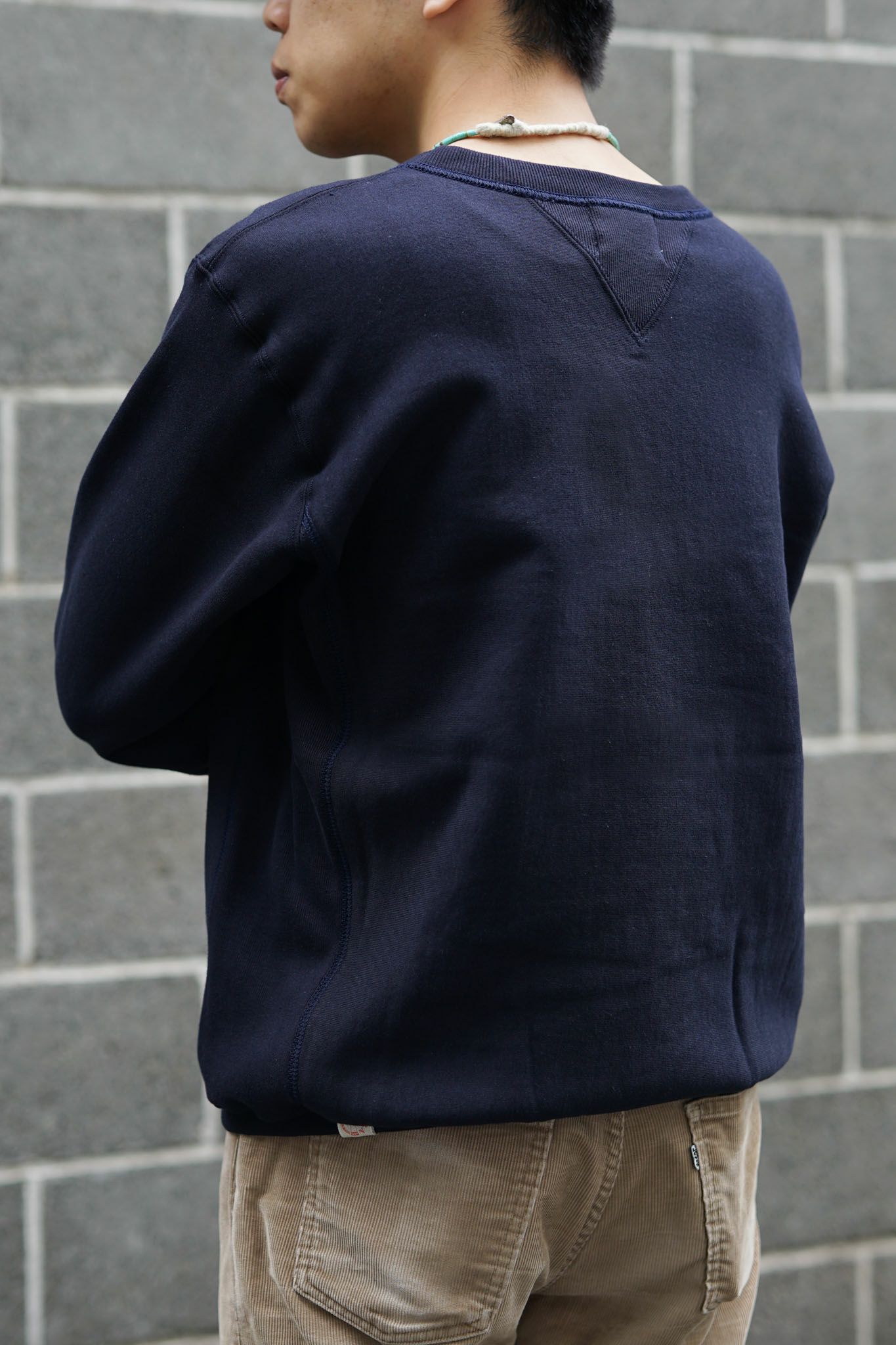 BONCOURA ボンクラ 両Vスエット 紺 38 日本製 リアルマッコイズ 両Vトレーナー V SWEATER（NAVY） | ARCH ONLINE SHOP