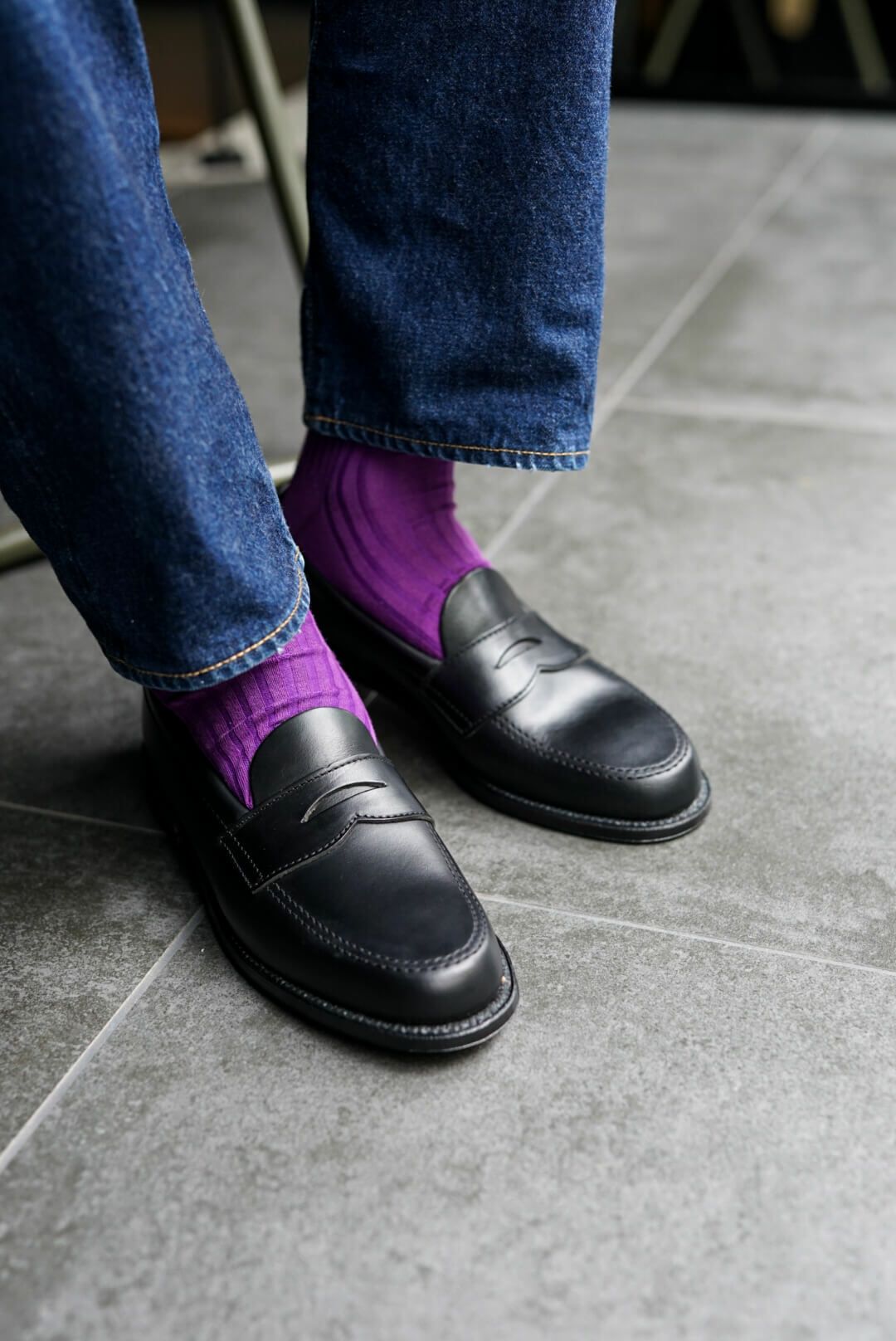 5747F PENNY LOAFER BLACK WAX BACK - ARCH EXCLUSIVE | ARCH ONLINE SHOP