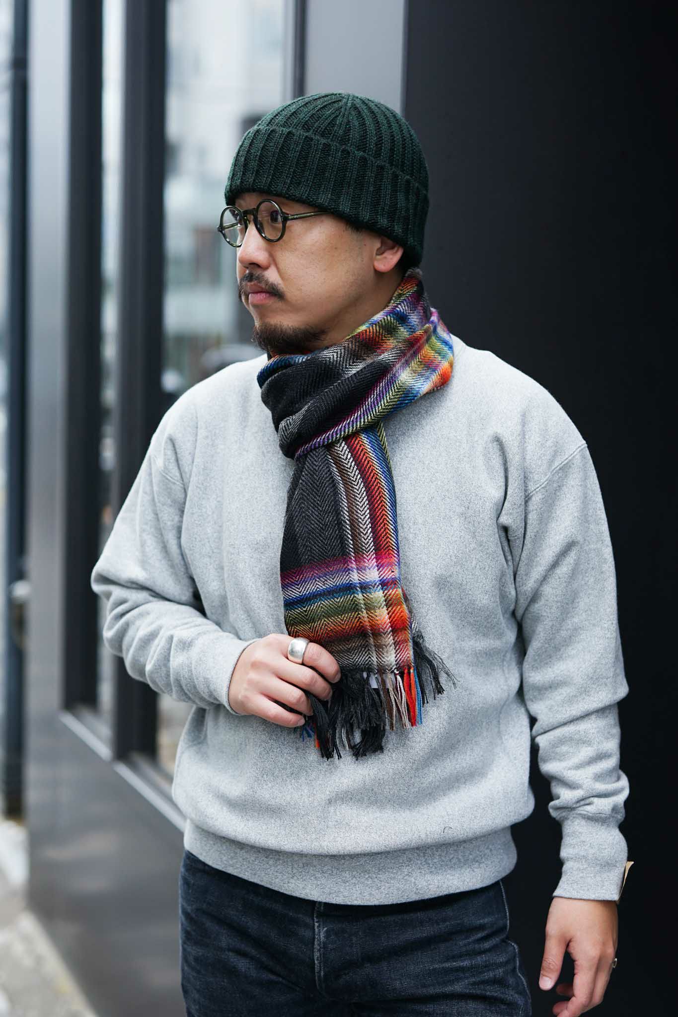 MULTI COLOURED SCARF （BLACK） | ARCH ONLINE SHOP